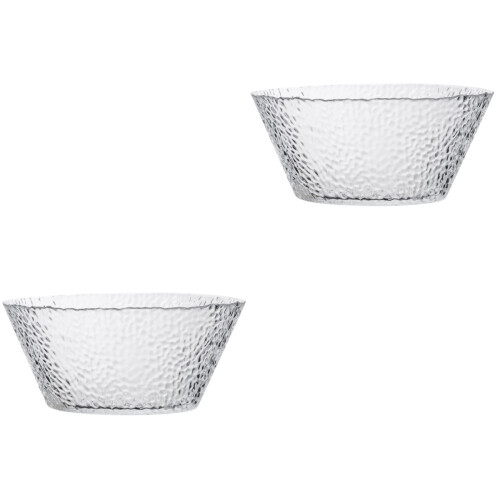2Stk Robuste Glassalatschüssel Klar Für Gemüse Und Snacks 2
