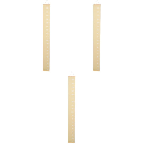 3Stk Gelber Kinder-Wachstumsmesser Wandmaßstab Einfache Installation 2