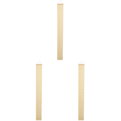 3Stk Gelber Kinder-Wachstumsmesser Wandmaßstab Einfache Installation 1