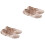 2Pièces Ballet Satin Beige Semelle Élastique 3