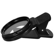 2Pièces Filtre Cpl 37Mm Téléphone Noir Détachable