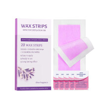 Wax Strips for Face and Body Hair Removal, Gentle on Skin, 20 PCS with 5 Wipes for Women