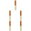 5Pièces Stylos Plume Bois Métal Compact École 7