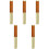 5Pièces Stylos Plume Bois Métal Compact École 5
