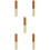 5Pièces Stylos Plume Bois Métal Compact École 9