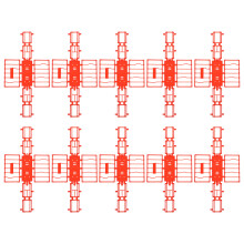 30Pièces Cage Animaux Plastique Rouge Ornement Bureau Chic Durable