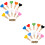 2Ensembles Clips Bois Cœur Colorés Pour Photos 6