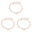 3Pièces Rose Gold Mode Durable Femme 2