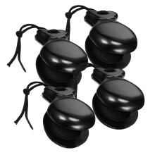 4Pièces Petites Castagnettes En Bois Noir Instrument Musical Portable