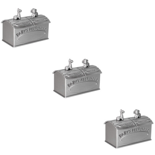 3Pièces Étui Argenté Compact Pour Dents Bébé Rangement Sécurisé 2