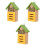 3Pièces Abri En Bois Décor Suspendu 3
