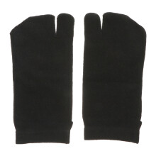 2Paires Noires Courtes Coton Split Toe Respirantes
