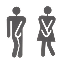 4Pairs Black Toilet Guiding Signs Washroom Signs Durable and Chic