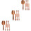 3Ensembles Pinces Rose Gold Acier Résistant 5