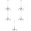 5pcs Model Chandelier High Simulation Moss Metal 9