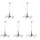 5pcs Model Chandelier High Simulation Moss Metal 4