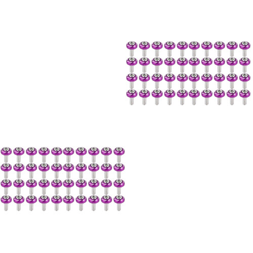 40Pièces Vis Violet Aluminium Accessoires Fixation Rapide 2
