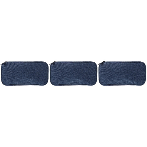 3Pcs Knitting Needles Organizer Dark Blue Durable Crochet Storage Case 2