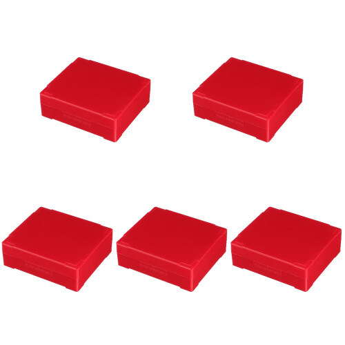 5Pièces Boîte De Rangement Durable Pour Lames Microscope Rouge 2