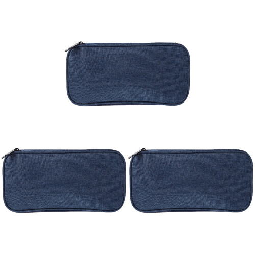 3Pcs Knitting Needles Organizer Dark Blue Durable Crochet Storage Case 1