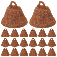 100Pcs Coffee Antique Jingle Bells Metal Hanging DIY Wedding Crafts