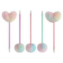 20Pcs Adorable Plush Pens Portable Fluffy Pompom Pens for Home Use