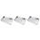 3Pcs Silver Rectangular Stainless Steel Steaming Dishes for Party Use 4