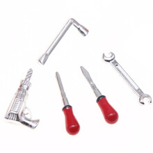 25 Pcs Miniature Dollhouse Repair Tools Set For Kids Pretend Play