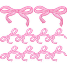 50 Pcs Pink Bow Iron On Patches For Diy Clothing Hats Bags