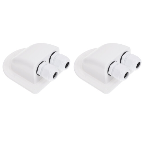 2Pièces Passe-Câbles Double Trou ABS Étanche Pour Camping-Car 1