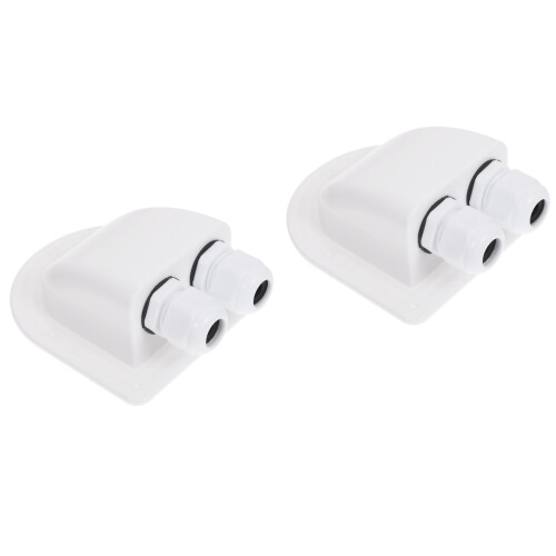2Pièces Passe-Câbles Double Trou ABS Étanche Pour Camping-Car 2