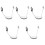 5pcs Chin Strap Cup Belt White Adjustable Polyester 3