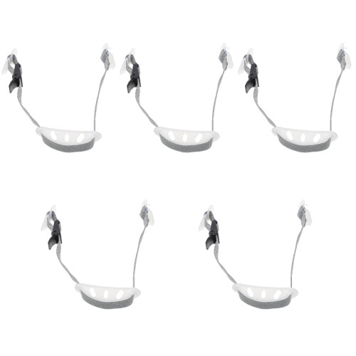 5pcs Chin Strap Cup Belt White Adjustable Polyester 2