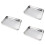 3Pcs Silver Rectangular Stainless Steel Steaming Dishes for Party Use 6