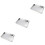 3Pcs Silver Rectangular Stainless Steel Steaming Dishes for Party Use 5