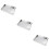 3Pcs Silver Rectangular Stainless Steel Steaming Dishes for Party Use 7