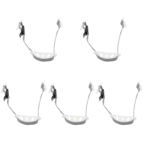 5pcs Chin Strap Cup Belt White Adjustable Polyester 1
