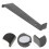 3Pcs Black Steel Pull Bar Flooring Installation Kit for Laminate Vinyl 10