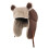 Bonnet Chaud Ajustable Oreille Peluche Marron Style Rétro 1