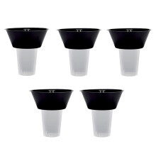 5Ensembles Bols Combinés En Noir Pour Stockage Boissons