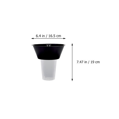5Sets Thickened Portable Snack Bowls Combined Beverage Cups Black PP 1