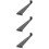 3Pcs Black Steel Pull Bar Flooring Installation Kit for Laminate Vinyl 8