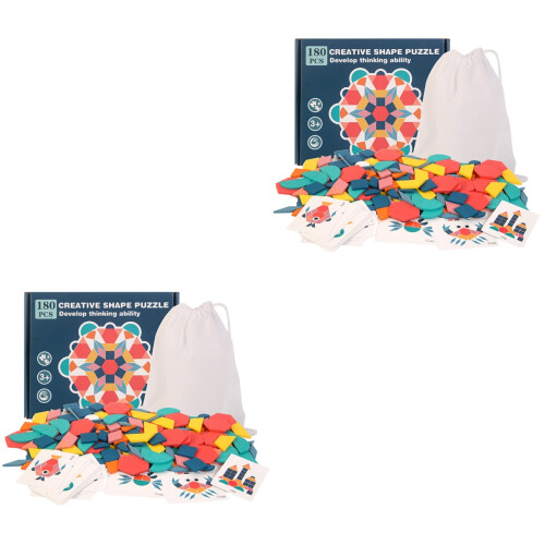 2 Sets 180-Delig Puzzelspeelgoed Voor Kinderen 2