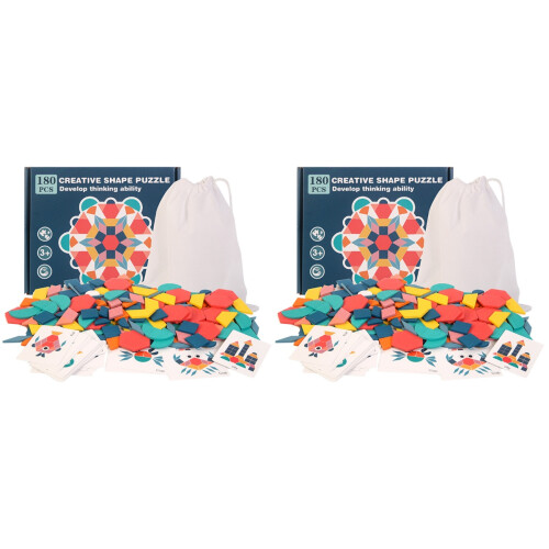 2 Sets 180-Delig Puzzelspeelgoed Voor Kinderen 1