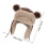 Bonnet Chaud Ajustable Oreille Peluche Marron Style Rétro 2