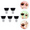 5Sets Thickened Portable Snack Bowls Combined Beverage Cups Black PP 7