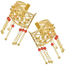 10Pcs Golden Metal Bell Arm Chain for Women Belly Dance Jewelry