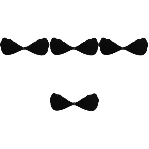 4Pcs Black Self-Adhesive Breast Paste Waterproof Push Up Bra Cover 2