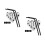 4pcs Stackable Shelves Bookend Storage Rack Wire Shelving Storage Shelves File Organizer Office Accessories 5