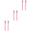 6St Oogbrauw Borstel Set Schuin Watermeloenrood Dames Make-Up Tool 5